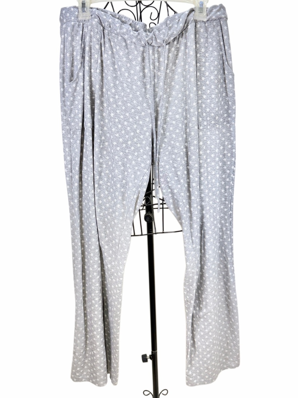 Lucky Brand Light Gray Star-Print Lounge Pants